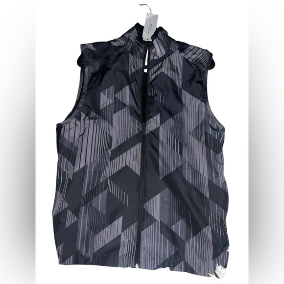 ✅Perry Ellis mens Motion Hybrid Pieced Print VestSweater Sz Large